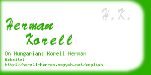 herman korell business card